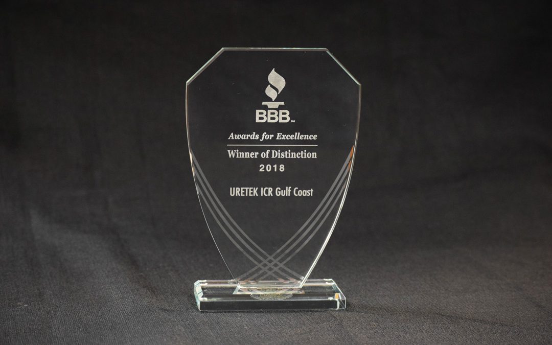 URETEK ICR Gulf Coast Receives Seventh Winner of Distinction Award from Better Business Bureau